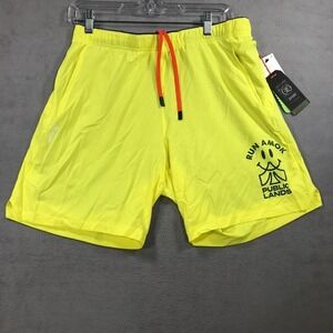 Roark Run Amok X Public Lands Yellow Bommer 2.0 7" Shorts Mens Medium Lined NEW
